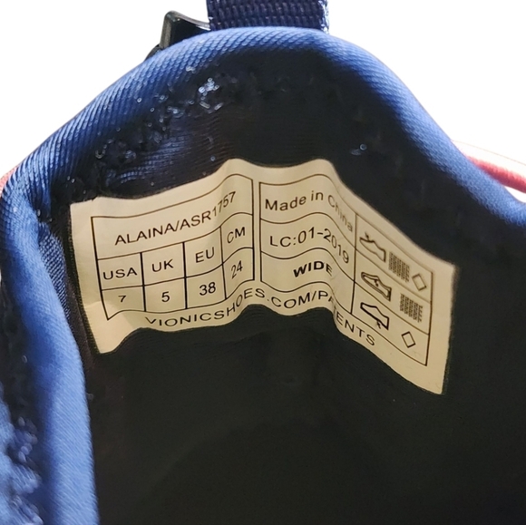 Vionic Alaina Women's Active Supportive Sneaker Navy Size 7 Wide Orthotic Tech - Picture 8 of 8